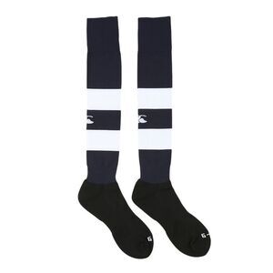 Canterbury Childrens/Kids Club Hooped Socks / Navy